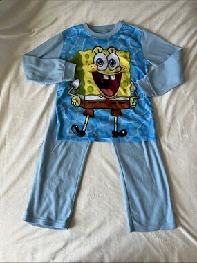 SpongeBob SquarePants Light Blue Kids Two-Piece Pajama Set